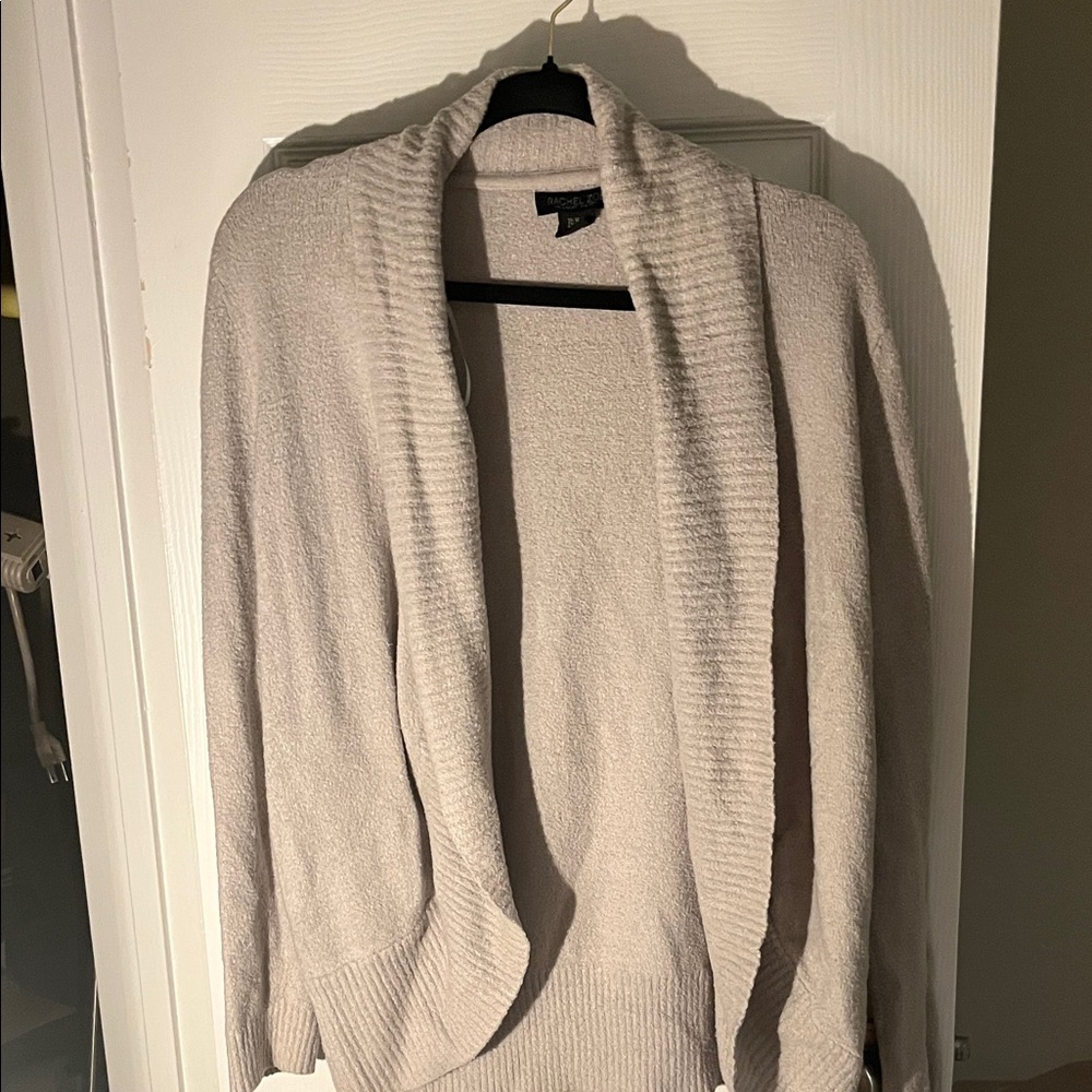 Rachel Zoe Cream Open-Front Cardigan